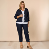 Danielle Linen Jacket - Navy | Gordon Smith