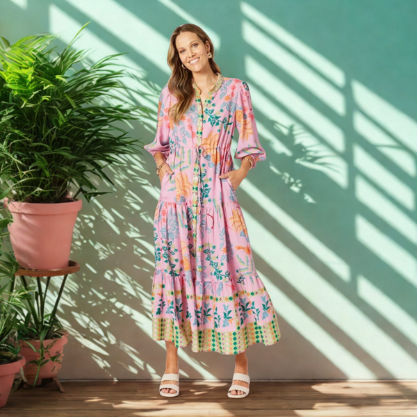 Mardi Gras Print Dress | Hammock & Vine