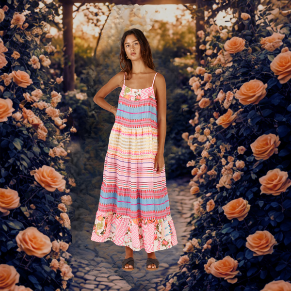 Corfu Maxi Dress - Neon | Rubyyaya