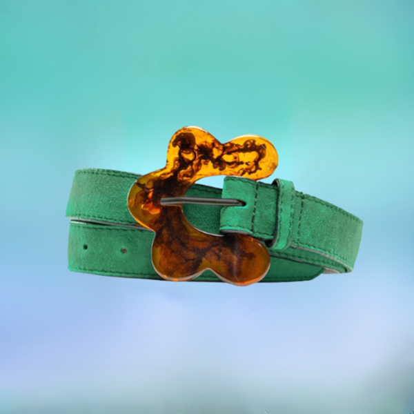 Flower Belt - Peacock Suede  | Boom Shanker