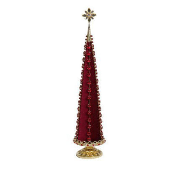 STYRO RED GOLD TABLE TREE - LARGE | Christmas