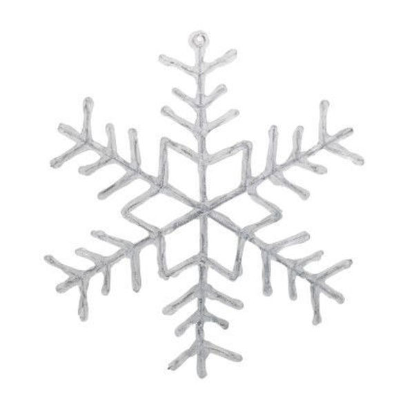 PLASTIC LARGE SNOWFLAKE - STRAIGHT | Christmas
