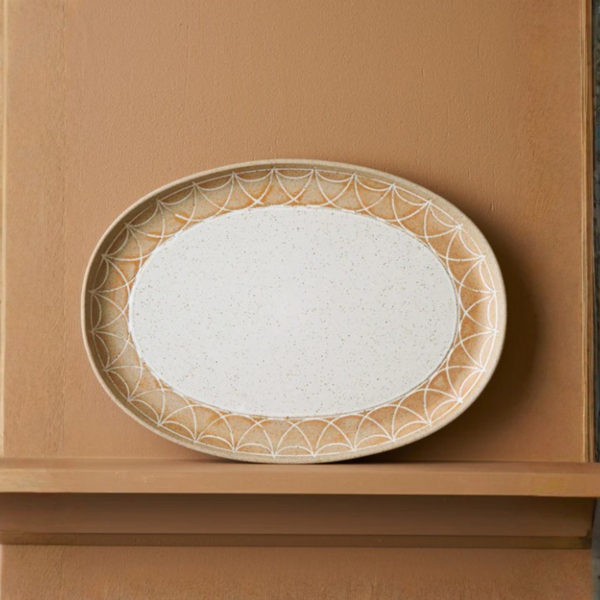 Oval Platter with Etching  - Natural Entertainer | Robert Gordon