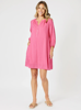 Mykonos Shift Check Dress - Peony | Gordon Smith