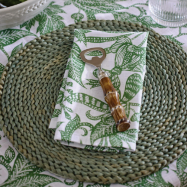 Braided Dark Green Placemat- 33cm | Madras Link