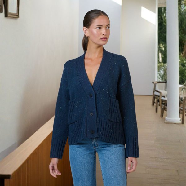 The Shoreline Cardigan- Navy | Namastai