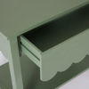 Lucille Sage Scallop Console Table | Pinewood/MDF/Veneer