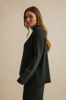 Harmony Merino Cotton Mock Neck Pullover - Pine | Talamaya