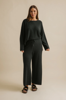 Merino Wool Cotton Knit Pants | Womens Comfortable Lounge Pants | Capsule Wardrobe Essential