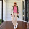 Hudson High Rise Wide Leg Jean - Natural  | Gordon Smith