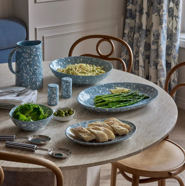 Speckle Light Blue/White Salt & Pepper | Madras Link