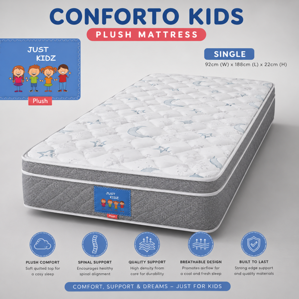 Conforto Kids Plush Mattress | Single