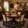 Vallencia Round Dinning Suite - 5 Piece   Walnut Pine
