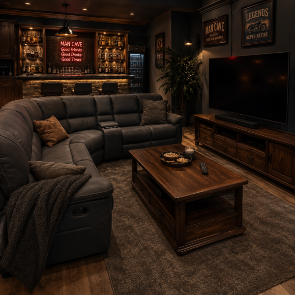 Jersey Corner Suite  Jet Fabric