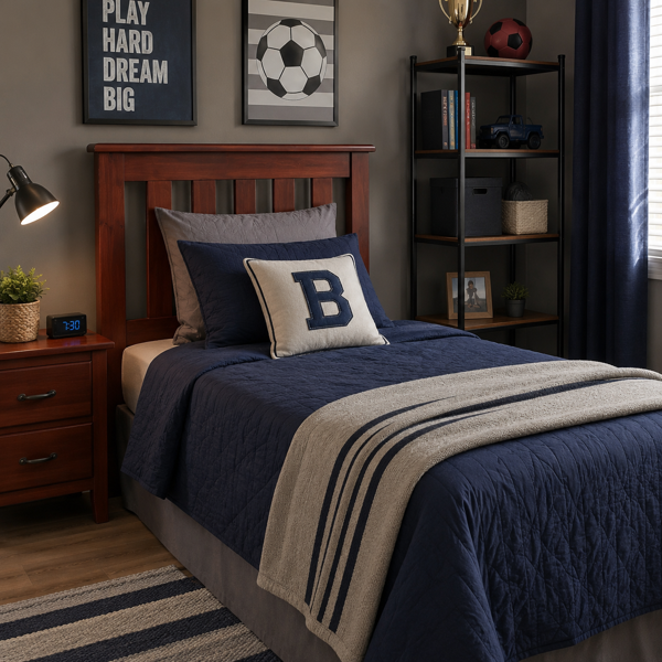 Solid Timber Single Bed Frame  Rich Wood Finish