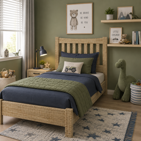 Canton Federation Bed Frame  King Single