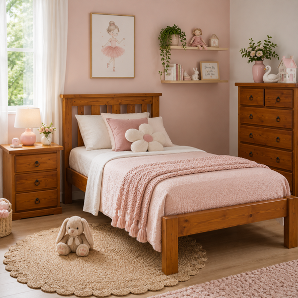 Gina Bed Frame - New Zealnd Pine  Single