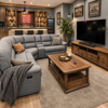 Jersey Corner Suite  Jet Fabric