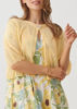 Crochet Jacket with Shell Button – Yellow