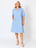 Spritz Embroidered Stripe Dress - Blue/White | Threadz